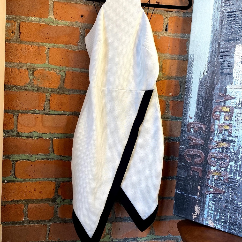 White dress with black accent